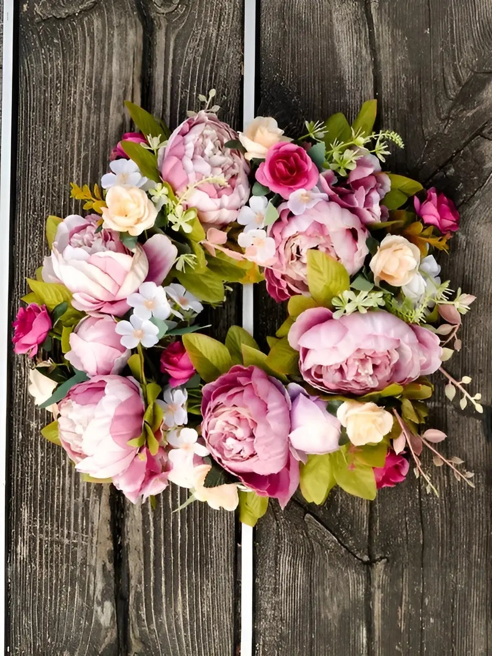 BowLift | Artificial Wreath - AutumnBloom - Outdoor &amp; Peonies - Cozy Autumn Decoration