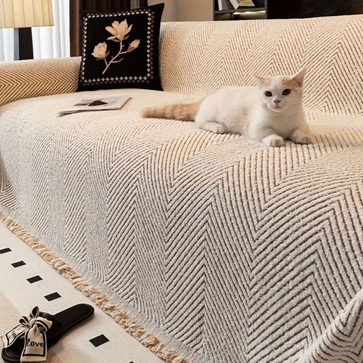Herringbone Sofa Cover, splash-proof and non-slip