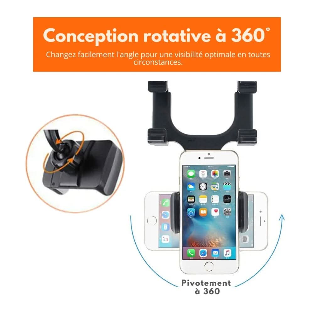 Rearview Mirror Phone Mount for Safe &amp; Comfortable Driving