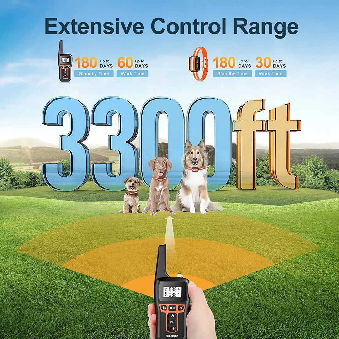 BowLift | Remote-Controlled Dog Training Collar | Rechargeable, Waterproof &amp; 1000m Range for Effective Dog Training