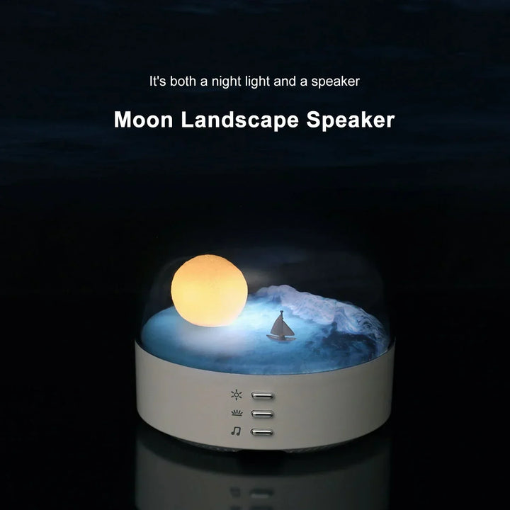 3D Mysterious Moon LED Night Light Speaker |