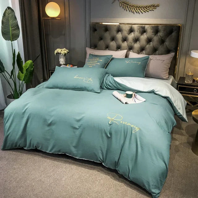 Luxury Duvet Cover with Elegant Embroidery – Soft, Breathable and High Quality |