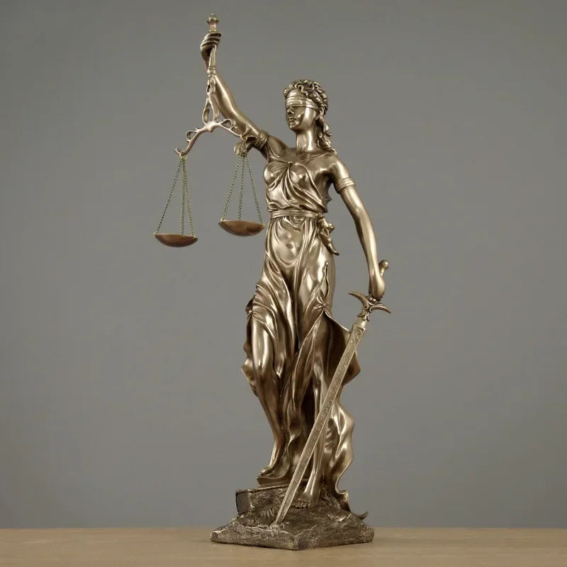 BowLift | ERMAKOVA European antique bronze Greek goddess of justice statue Fair Angels resin sculpture ornaments desktop home decoration gift