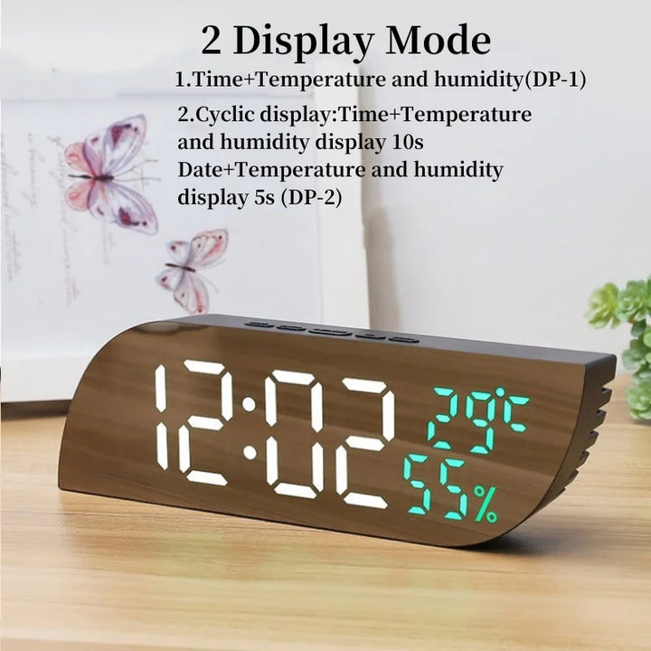 BowLift | LED Digital Alarm Clock with Dual Display &amp; Unlimited Snooze