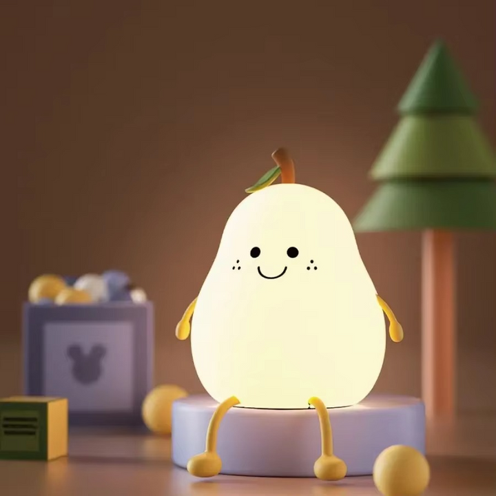 Super Soft Touch-Controlled Multicolour Silicone Pear Night Light