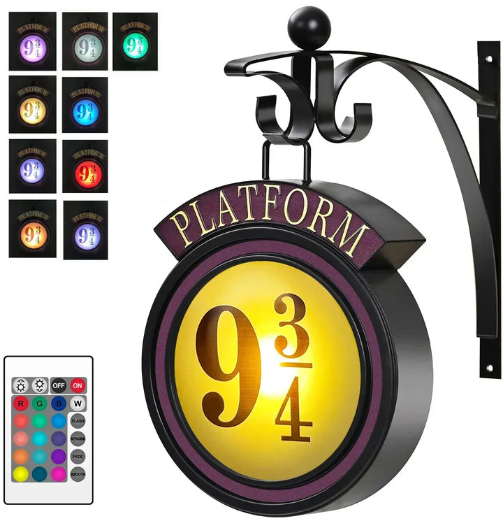 Harry Potter 9 3/4 Figure Nightstand Lamp LED Magical Wall Lamps Platform Hogwarts 3D Lamp Harry&