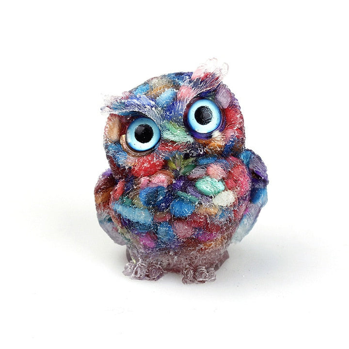 BowLift | Natural Crystal Owl Figurine: Handmade Collector&