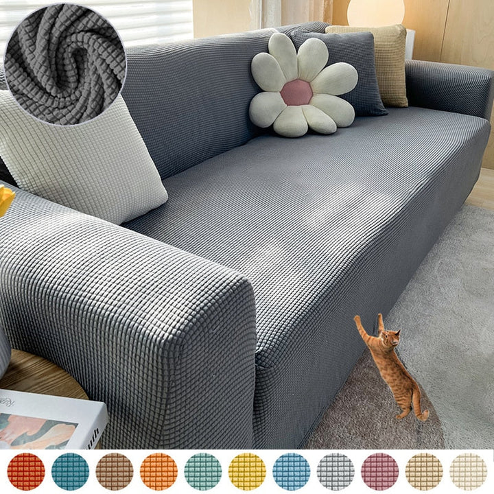 FlexiCover Elastic Sofa Cover – Protection Cover for Corner Sofas and Standard Sofas