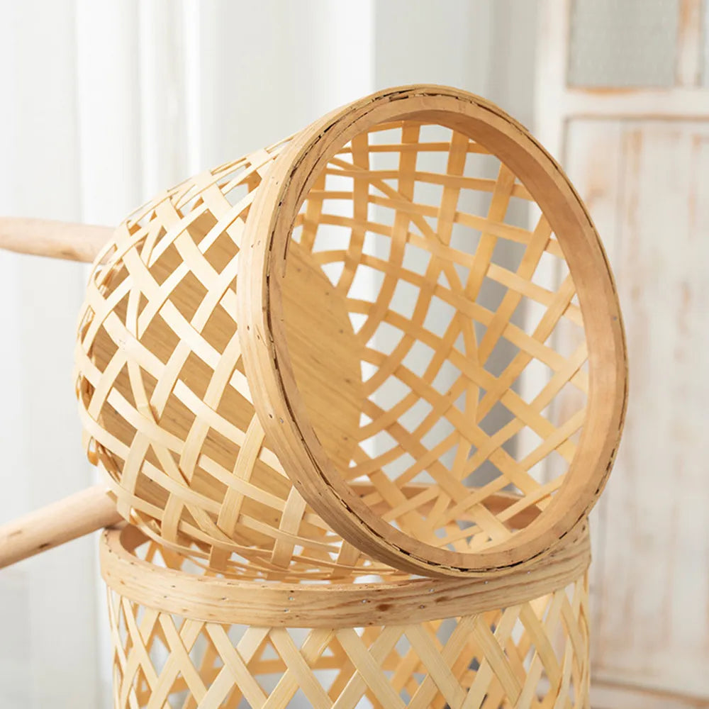 BowLift | Handcrafted Bamboo Woven Flower Pot with Stand Plant Flower Display Storage Stand DIY Storage Children&