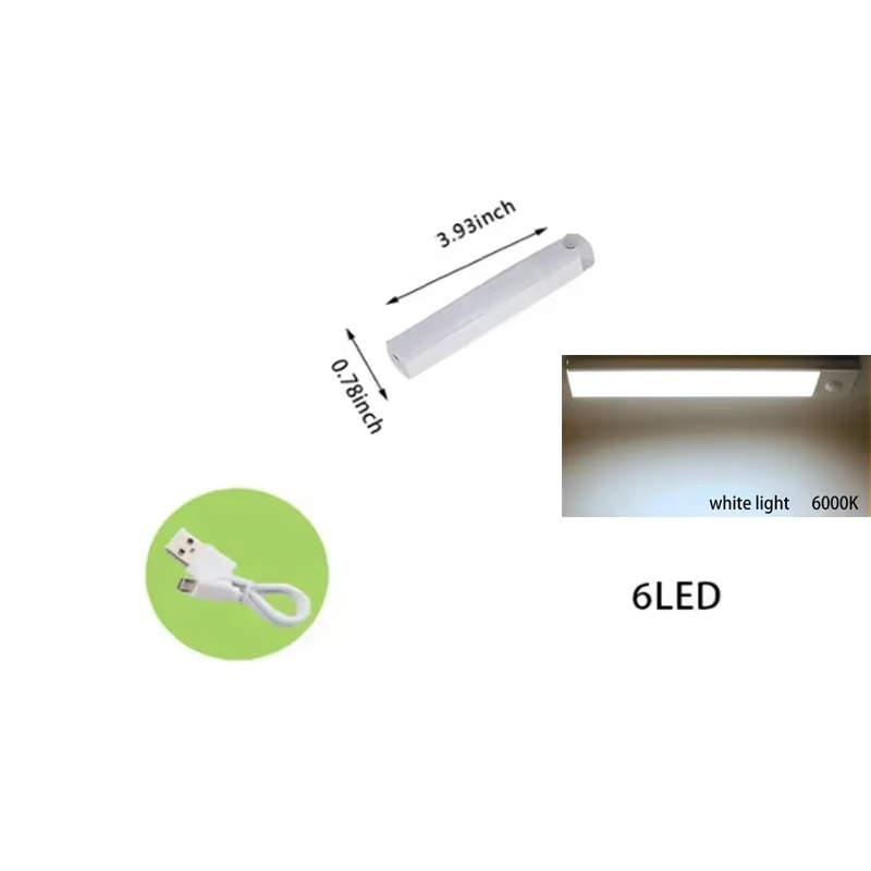 Smart Sensor LED Night Light - Motion-Activated, Dimmable &amp; Rechargeable