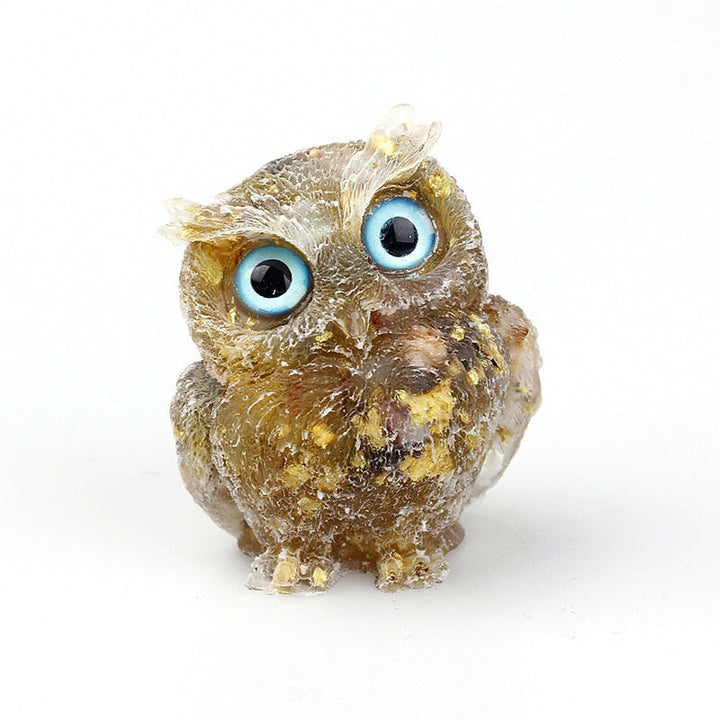 BowLift | Natural Crystal Owl Figurine: Handmade Collector&