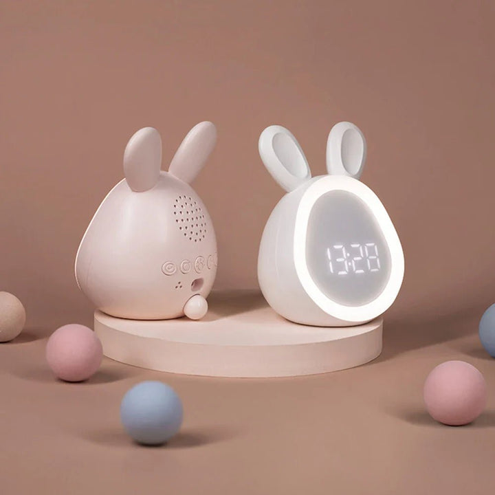 WakkerKonijn – Kids alarm clock with LED night light and playful rabbit design