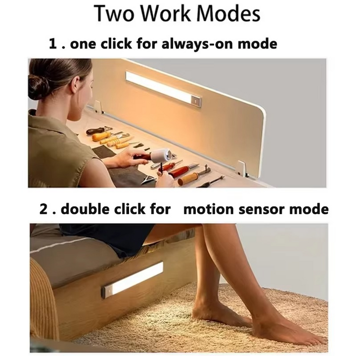 Smart Sensor LED Night Light - Motion-Activated, Dimmable &amp; Rechargeable