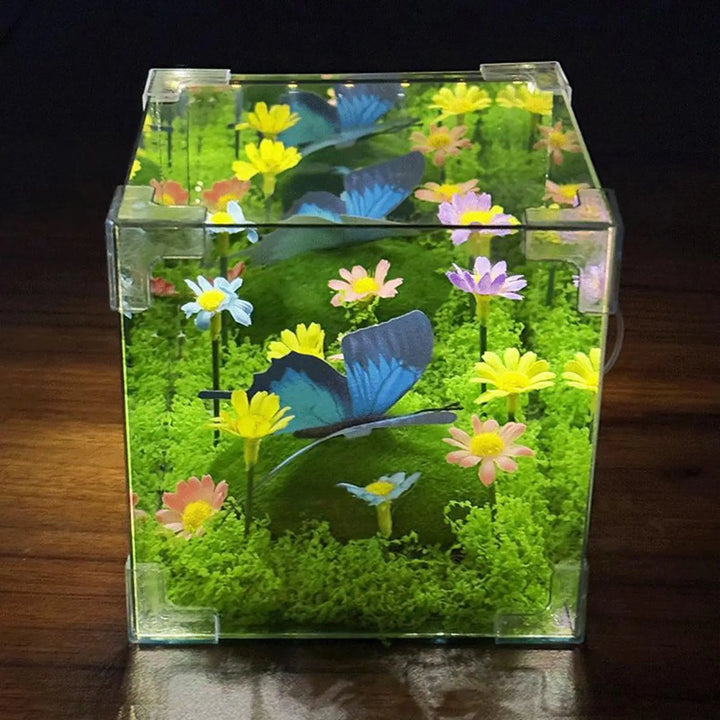 LED Butterfly Garden Cube Night Light Decor |
