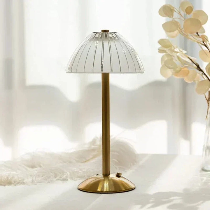 Wireless LED table lamp with three colour modes and dimming function