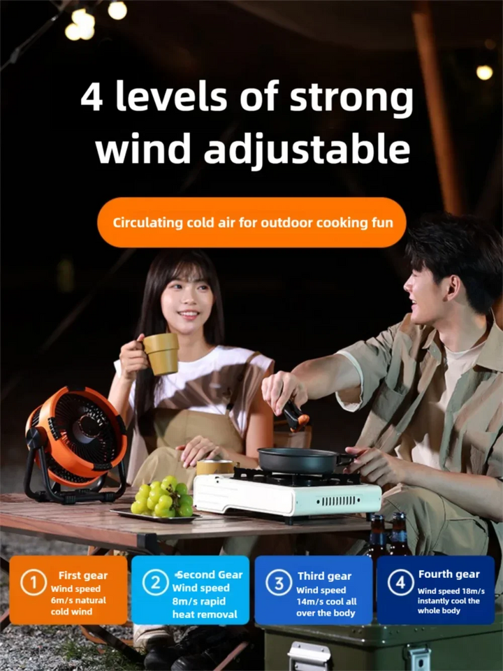 AEROLIA NightCool | 4-in-1 Fan &amp; Night Light | 20000mAh Battery | Usable Hanging &amp; Standing