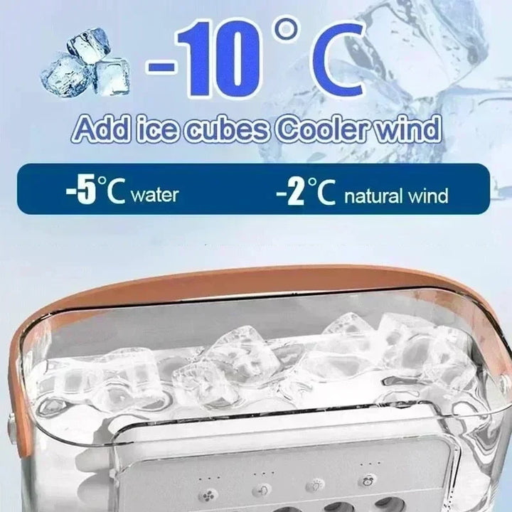 3-in-1 Mini Air Cooler Fan – Portable Household Air Conditioner with LED Night Light, Humidifier, and Adjustable Air for Home &amp; Office |