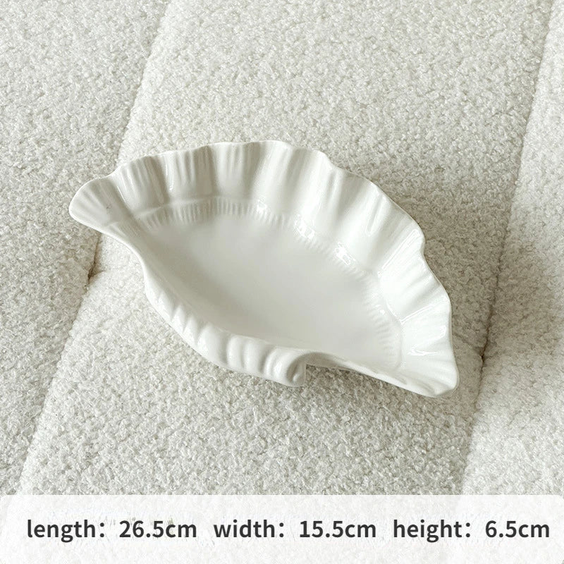 BowLift | Cream Ceramic Shell Plate