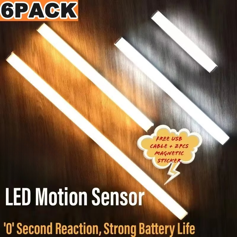 Smart Sensor LED Night Light - Motion-Activated, Dimmable &amp; Rechargeable