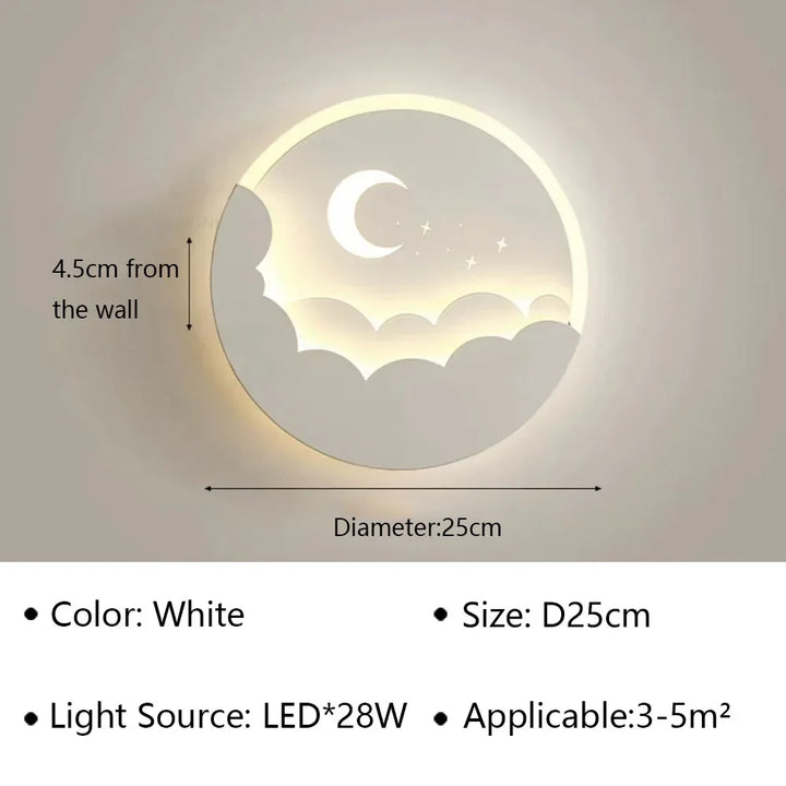 Magical LED Wall Lamp – Moon &amp; Stars Night Light