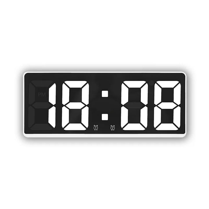 Modern Electronic Mirror Alarm Clock with LED Display, Alarm Function and Temperature Display – Stylish Digital Clock for Bedroom and Office |