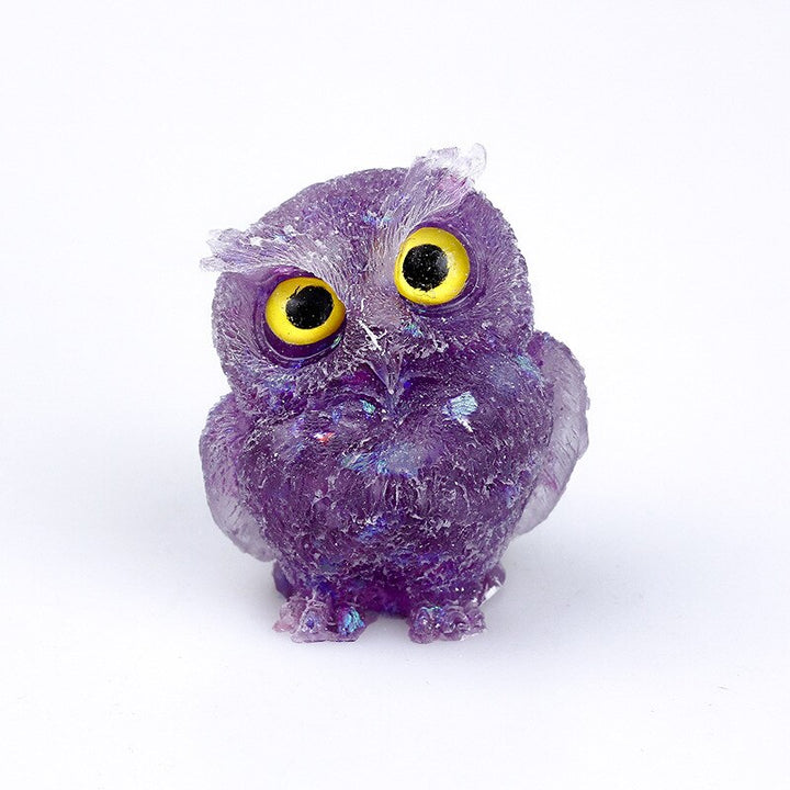BowLift | Natural Crystal Owl Figurine: Handmade Collector&