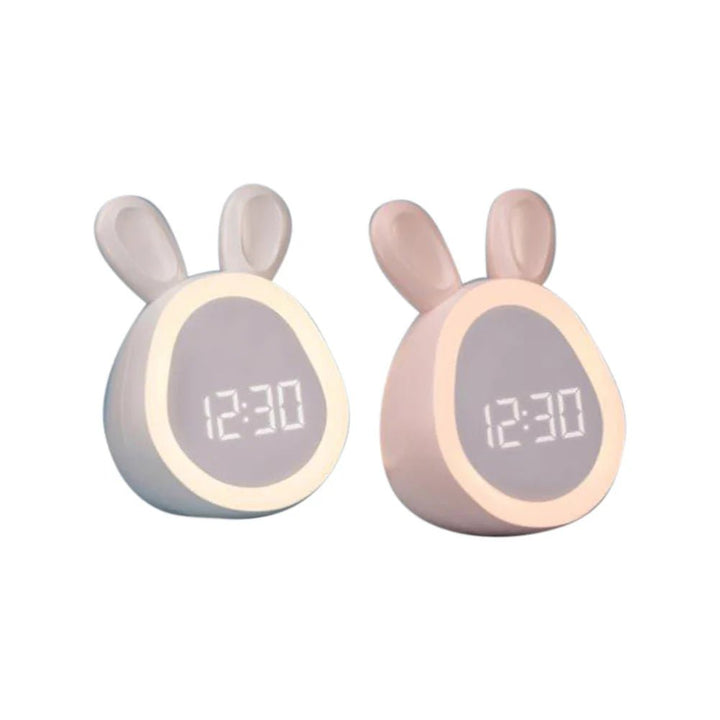 WakkerKonijn – Kids alarm clock with LED night light and playful rabbit design
