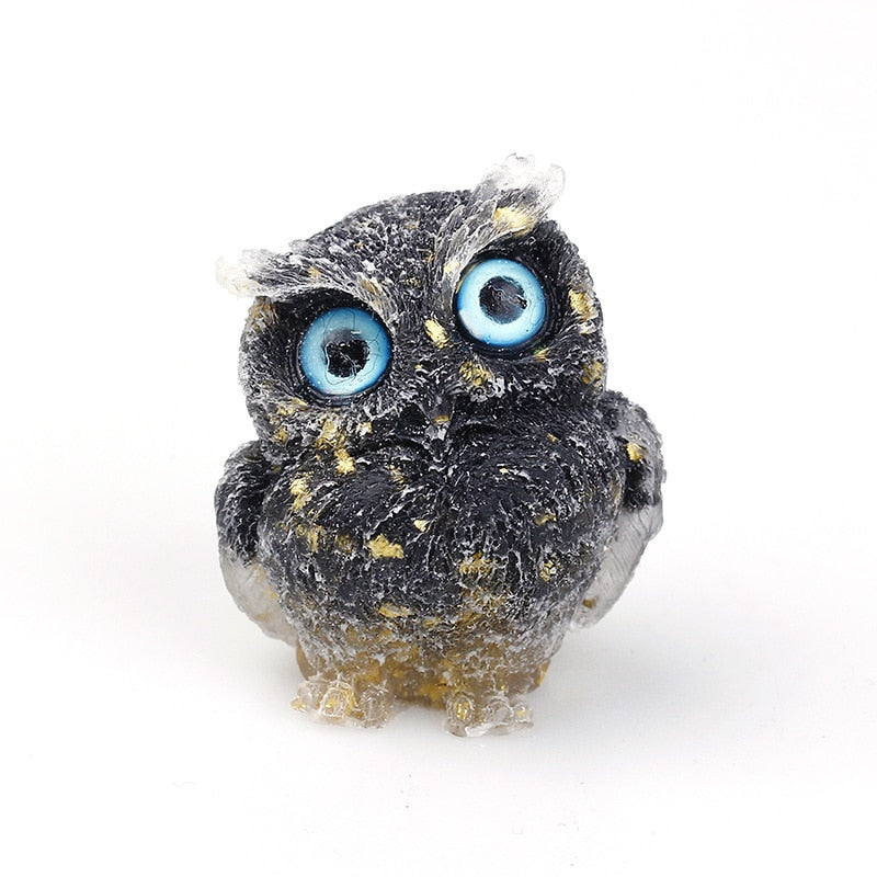 BowLift | Natural Crystal Owl Figurine: Handmade Collector&