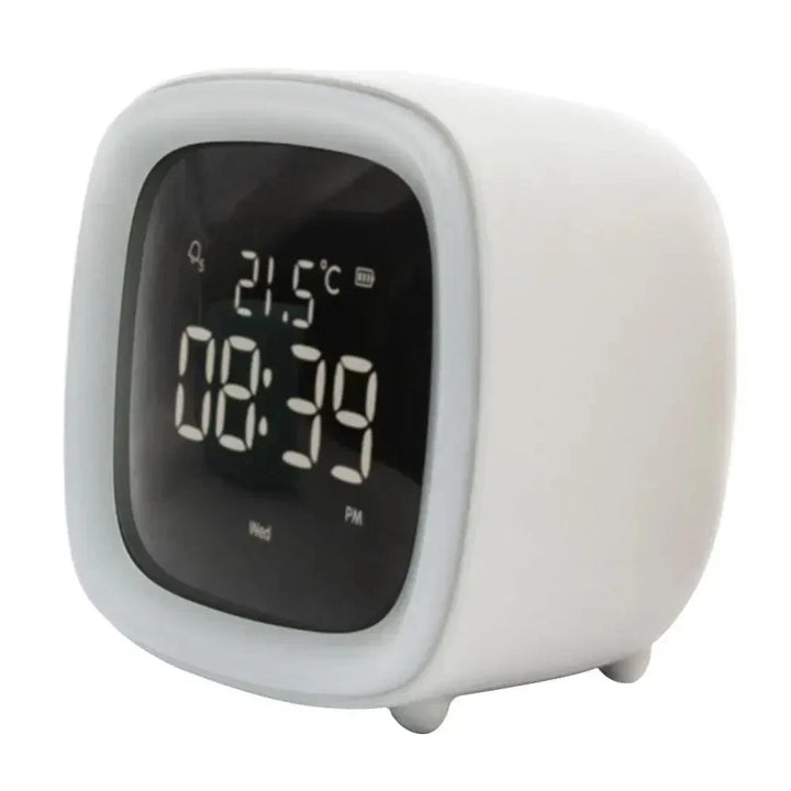 Cartoon Bunny LED Alarm Clock with Night Light – Rechargeable, Cute Digital Display for Kids &amp; Bedrooms