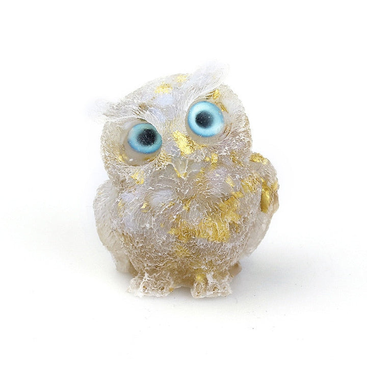 BowLift | Natural Crystal Owl Figurine: Handmade Collector&