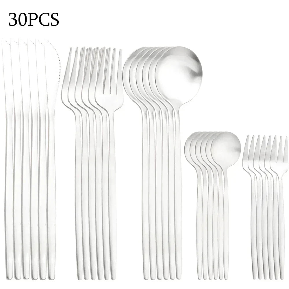 BowLift | RefinedTable | 30-piece cutlery set