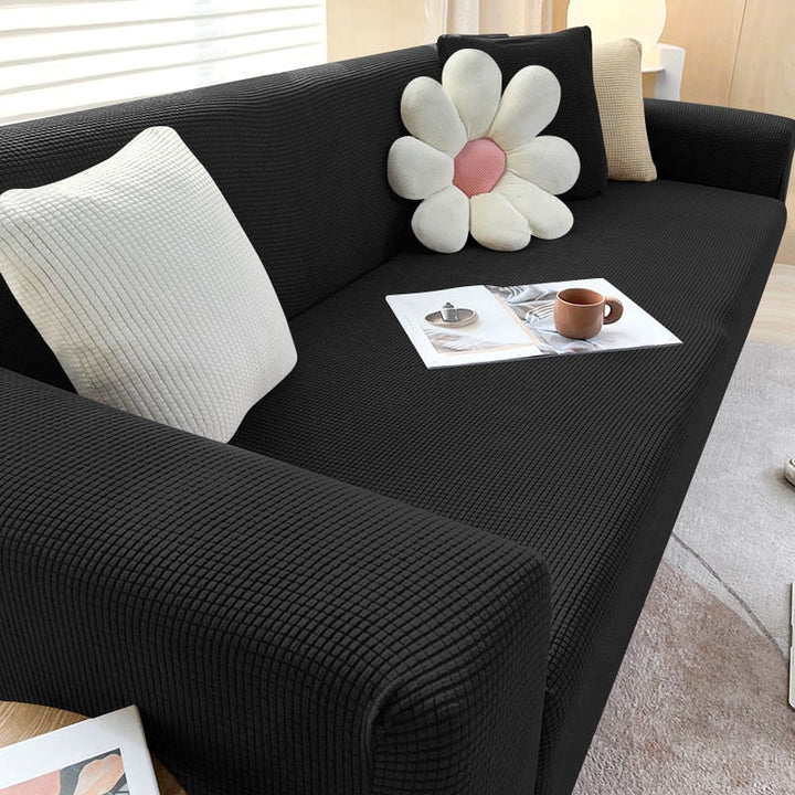 Textured Stretch Sofa Cover | Non-Slip, Machine Washable &amp; Protective for 1-Seater, 2-Seater, and 3-Seater Sofas