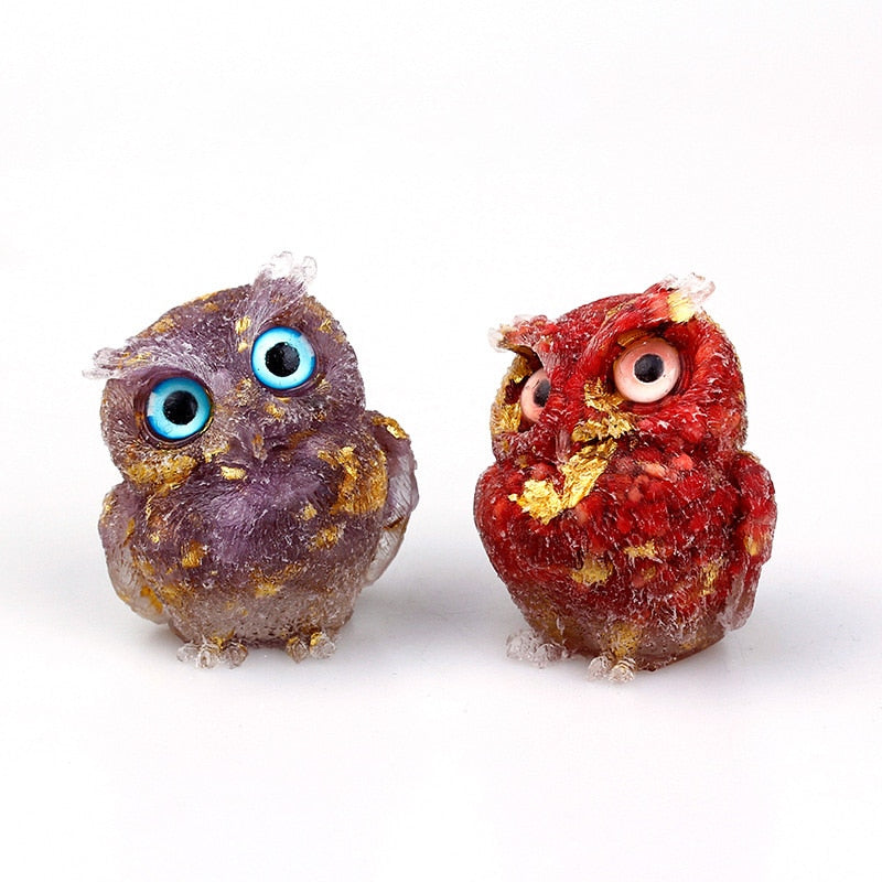 BowLift | Natural Crystal Owl Figurine: Handmade Collector&