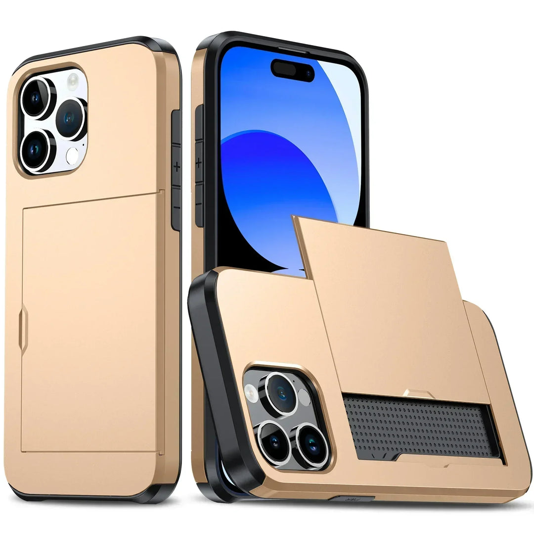 LuxShield iPhone Case with Card Holder | Slim Design | Card Storage | Protection &amp; Style
