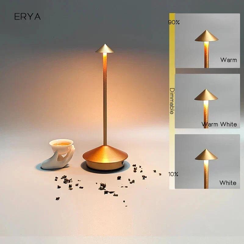 Rechargeable Table Lamp Creative Dining Room Touch Led Pina pro Table Lamp Hotel Bar Coffee Desk Lamp Decorative Desk Lamp