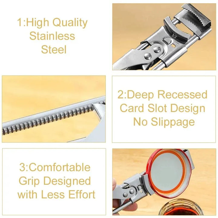 BowLift | Adjustable Stainless Steel Bottle Opener | Non-Slip Bottle Opener | New Kitchen Gadget