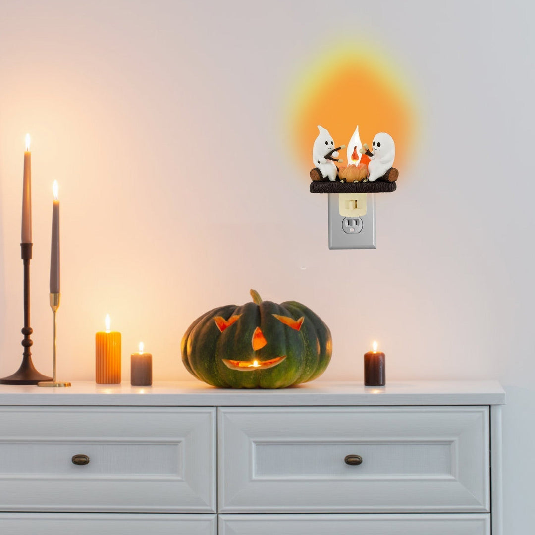 Ghost fire with flickering night light  ️‍