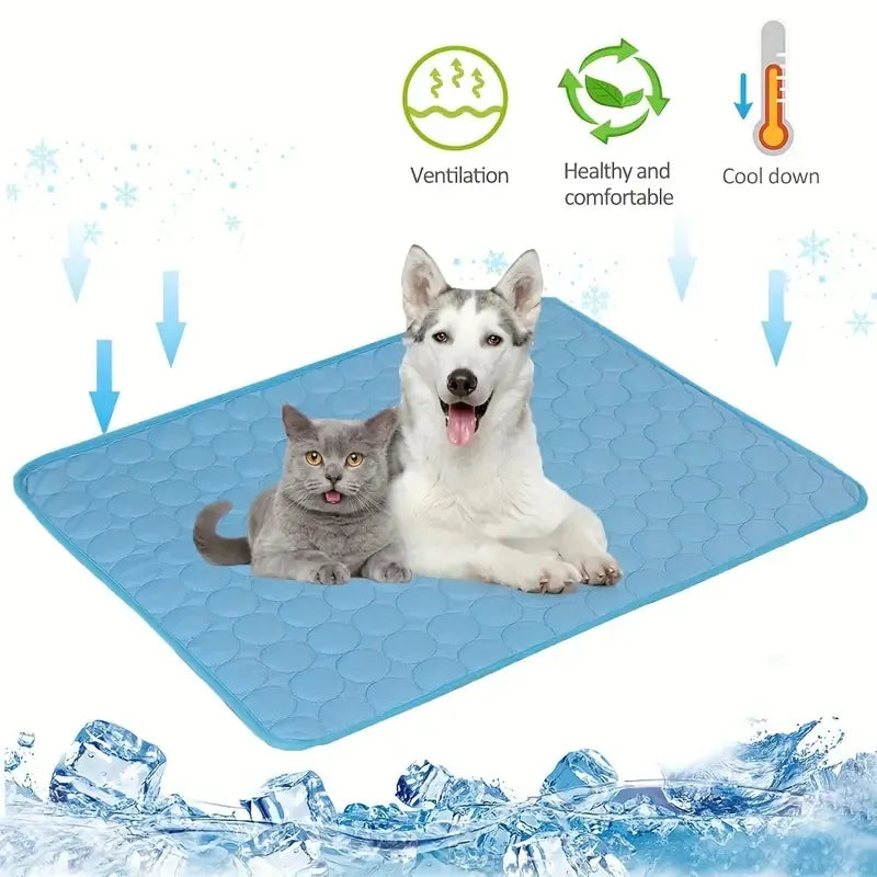 Extra Large Dog Cooling Mat | Summer Pet Bed for Small &amp; Big Dogs | Durable Blanket for Cats &amp; Sofa Protection - Ice Pad Blanket | Bowlift