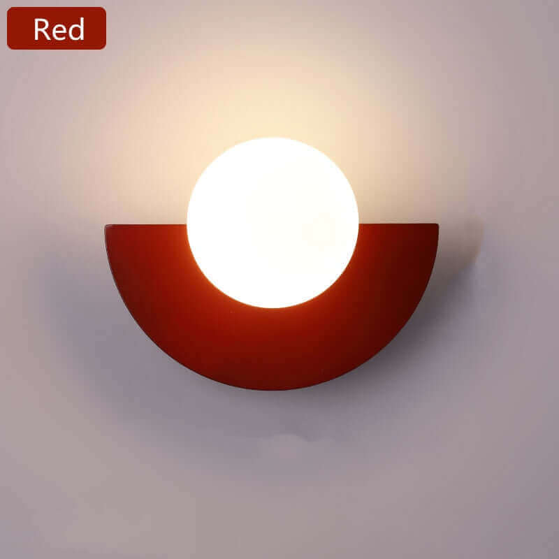 Half Moon Metal Wall Light. Available in 2 different sizes and various colours.