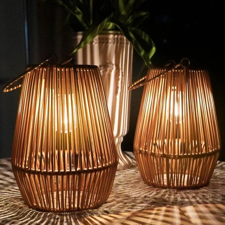 Solar Outdoor Handwoven Garden Lamps | Waterproof Landscape Light for Villa &amp; Terrace Decoration - Alpho