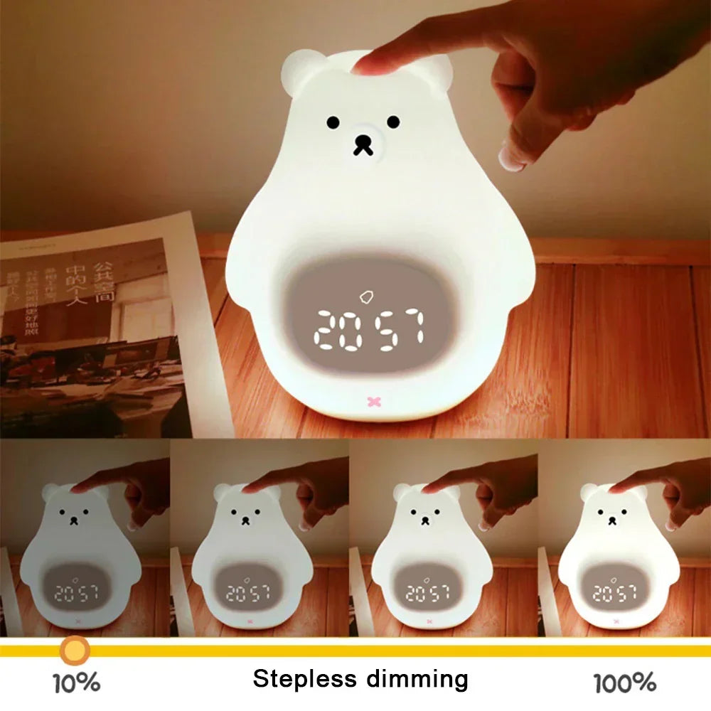 Bear Alarm Clock - LED Night Light and Children&