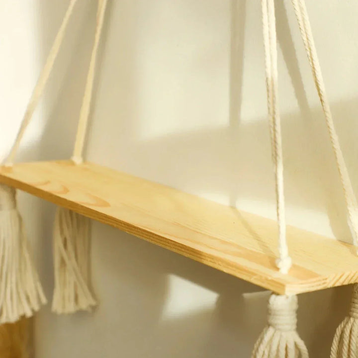 BowLift | Wall shelf – Wood – Hanging shelves – Boho home decoration – Room decoration