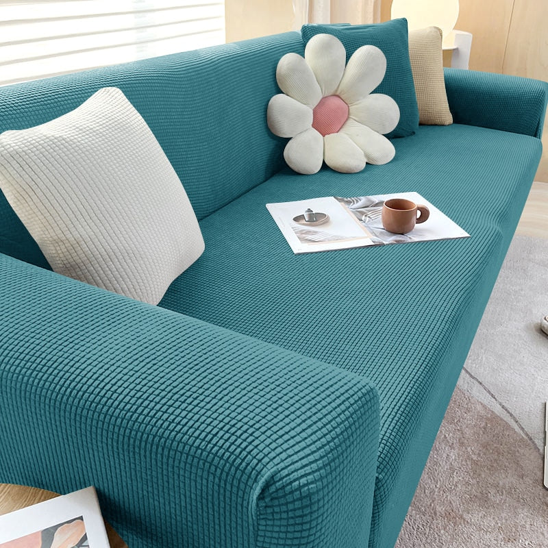 Textured Stretch Sofa Cover | Non-Slip, Machine Washable &amp; Protective for 1-Seater, 2-Seater, and 3-Seater Sofas