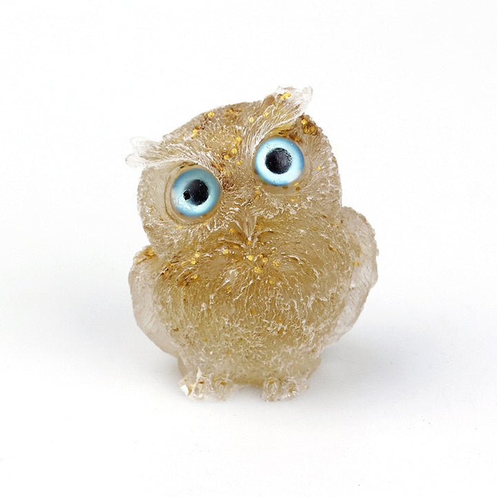 BowLift | Natural Crystal Owl Figurine: Handmade Collector&