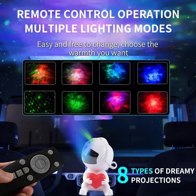 Love Astronaut Galaxy Night Light Projector |