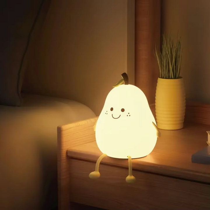 Super Soft Touch-Controlled Multicolour Silicone Pear Night Light
