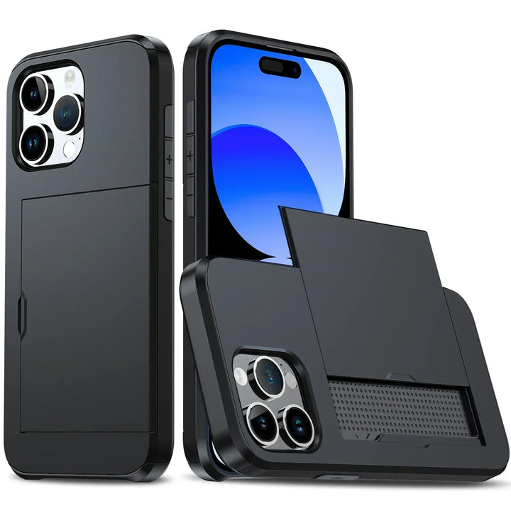 LuxShield iPhone Case with Card Holder | Slim Design | Card Storage | Protection &amp; Style