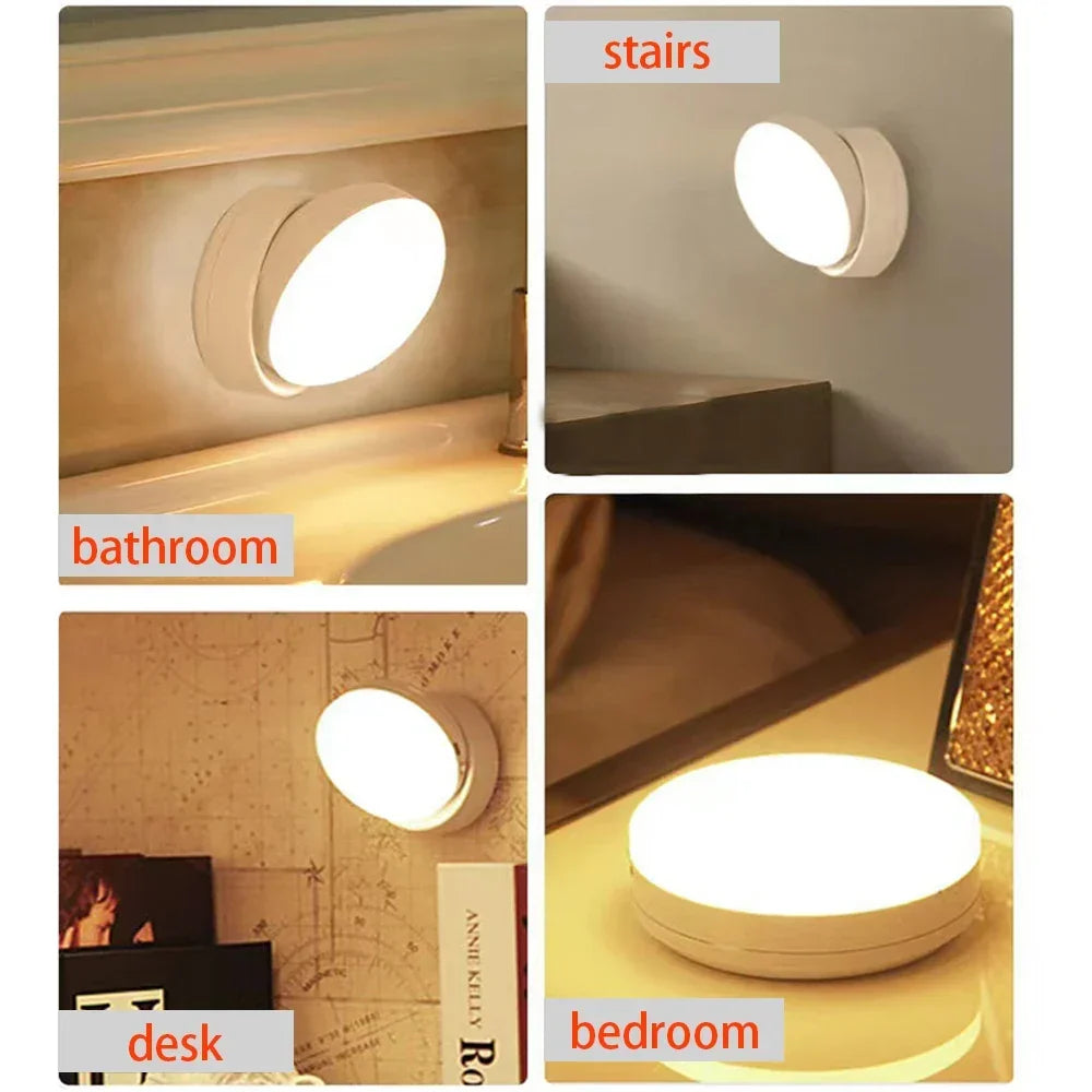 LumiFlex360 LED Night Light | Motion Sensor | 360° Rotatable | Rechargeable | Magnetic &amp; Wireless