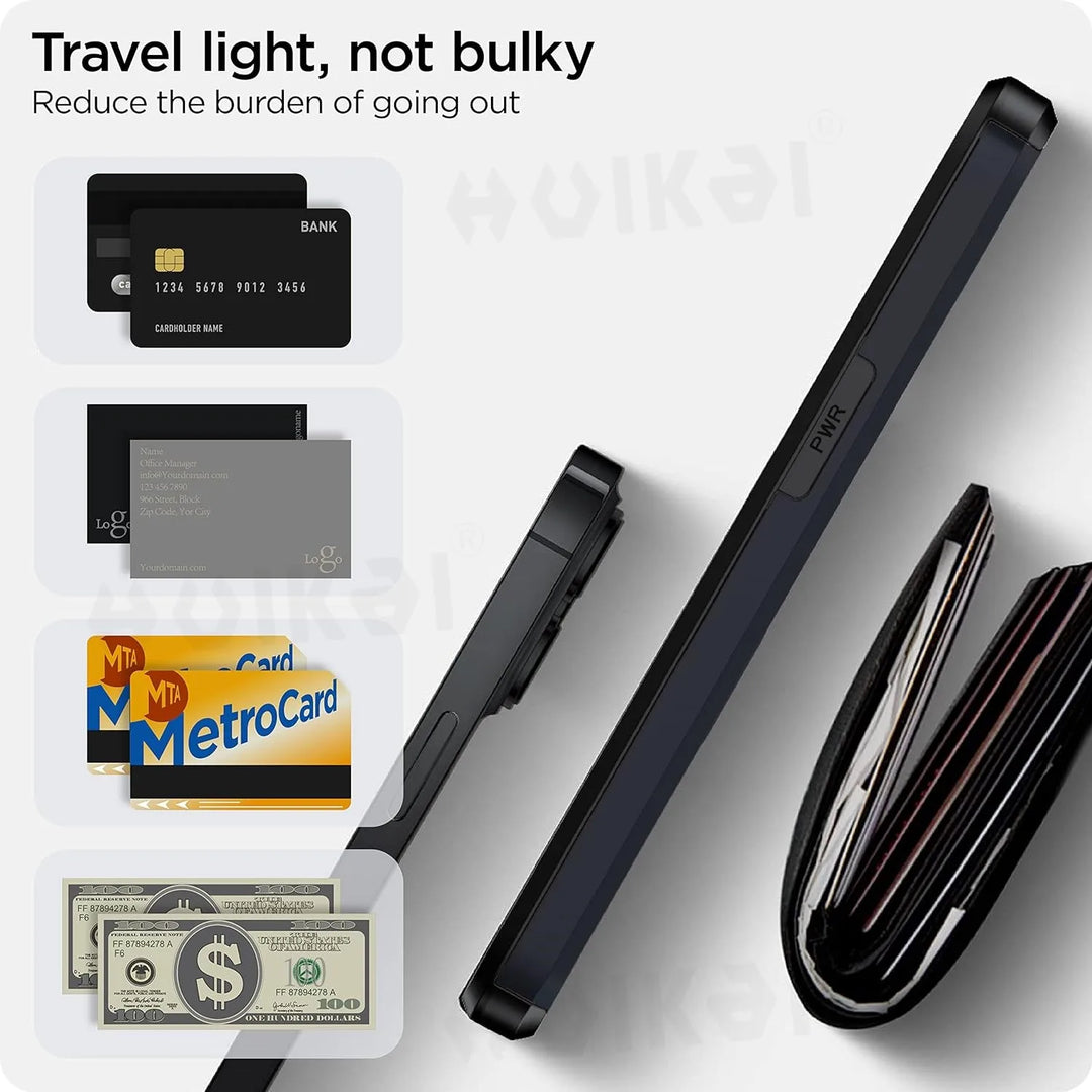 LuxShield iPhone Case with Card Holder | Slim Design | Card Storage | Protection &amp; Style