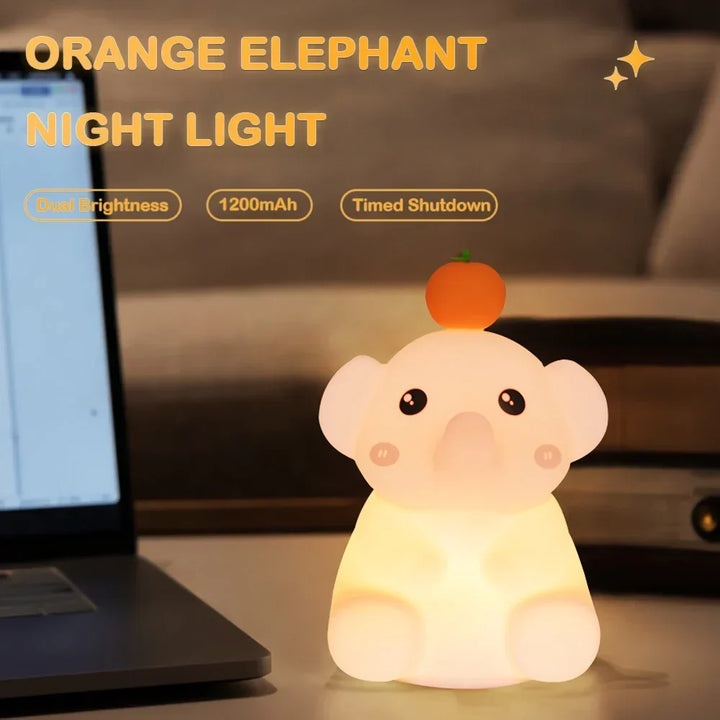 LumiDum LED Night Light | Soft Silicone | 3 Brightness Levels | Portable &amp; Rechargeable | 17.7 × 9.1 cm